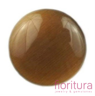 KABOSZON SZKLANY KOCIE OKO KOŁO 12MM KOLOR BRĄZOWY