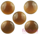 KABOSZON SZKLANY KOCIE OKO KOŁO 12MM KOLOR BRĄZOWY
