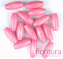 KORALIKI DREWNIANE OLIWKA 8x20MM KOLOR JASNY RÓŻ