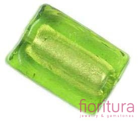 SZKŁO WENECKIE PROSTOKĄT PŁASKI 13x18x6MM KOLOR JASNY ZIELONY