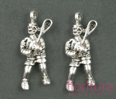 ZAWIESZKA GRACZ LACROSSE 28X12MM KOLOR STARE SREBRO