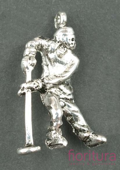 ZAWIESZKA GRACZ RINGETTE 28X16MM KOLOR STARE SREBRO